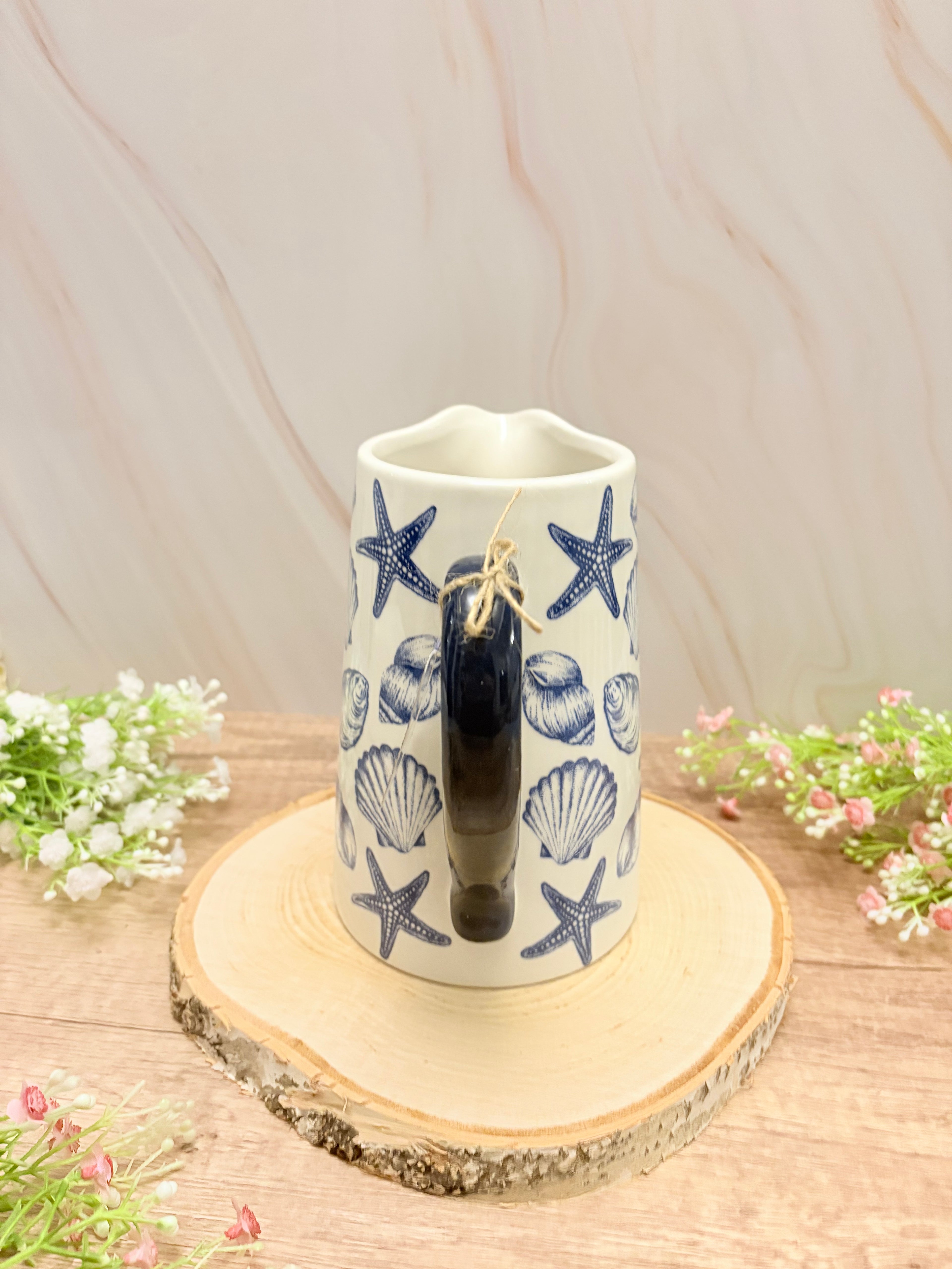 17cm Seashell Ceramic Flower Jug