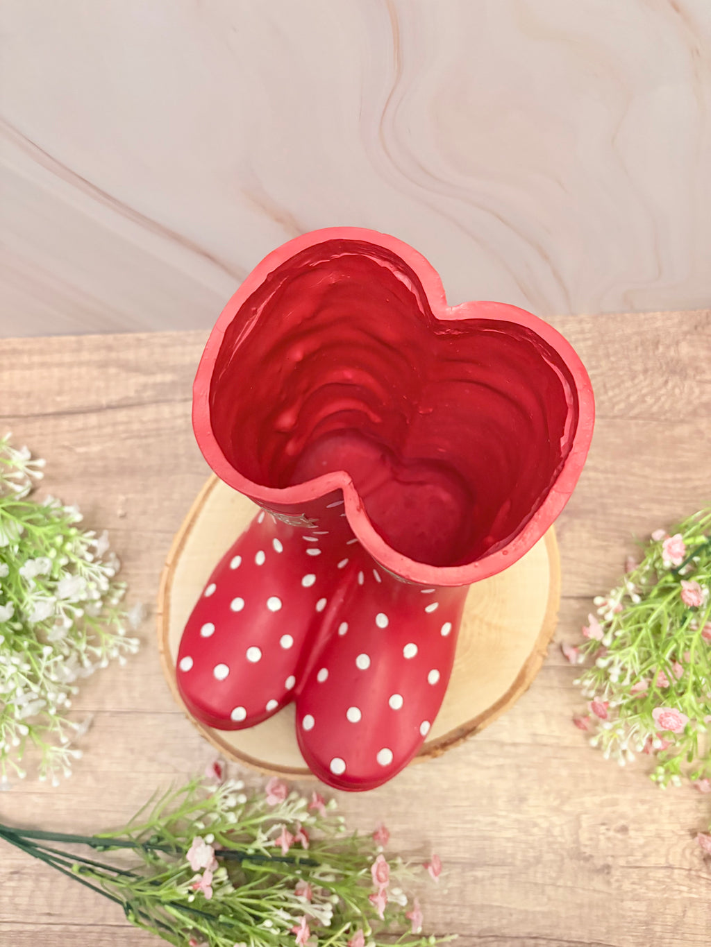 Red Welly Boot Planter