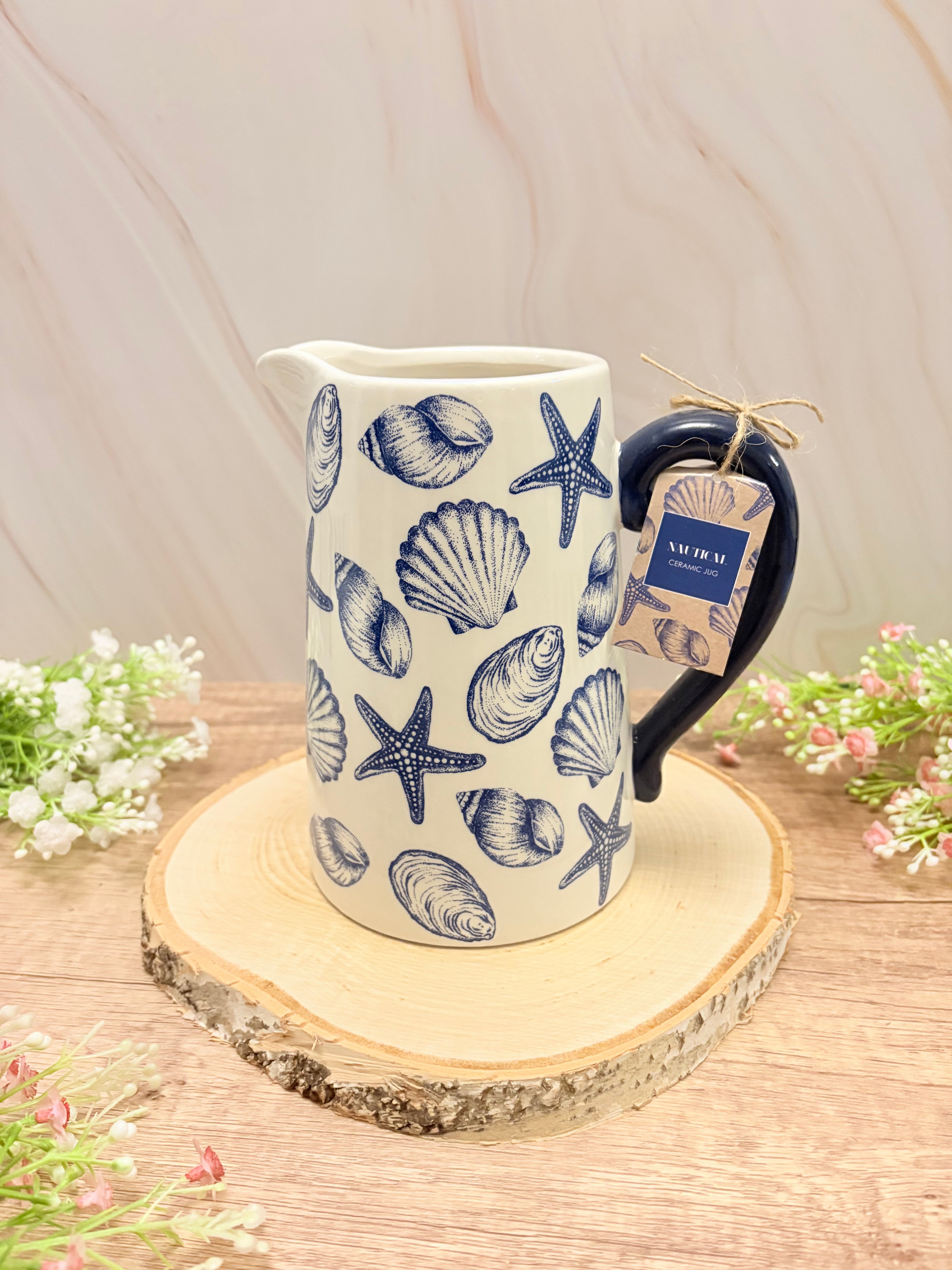 17cm Seashell Ceramic Flower Jug