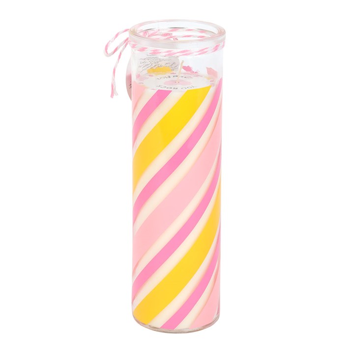 Candy Stripe Candyfloss Tube Candle