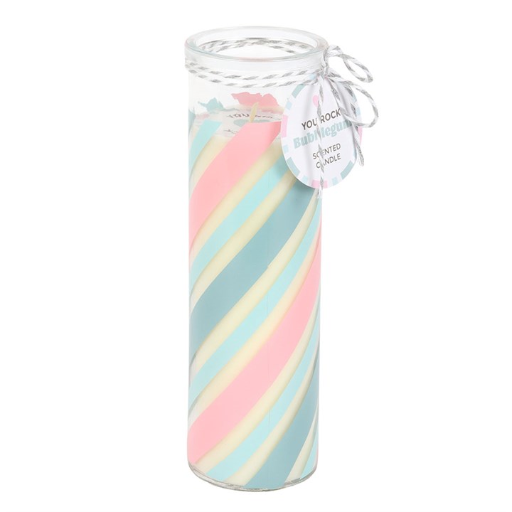 Candy Stripe Bubblegum Tube Candle