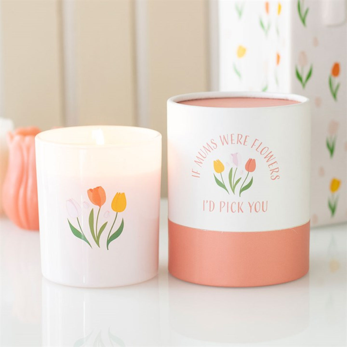 If Mums Were Flowers I'd Pick You French Tulip Candle